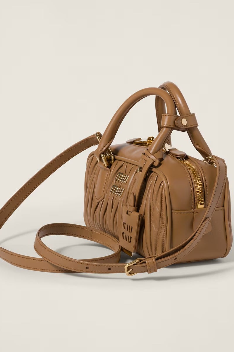 Miu Miu Small Arcadie Top Handle Bag in Matelassé Nappa Leather Crossbody Shoulder Zip Closure - Image 2
