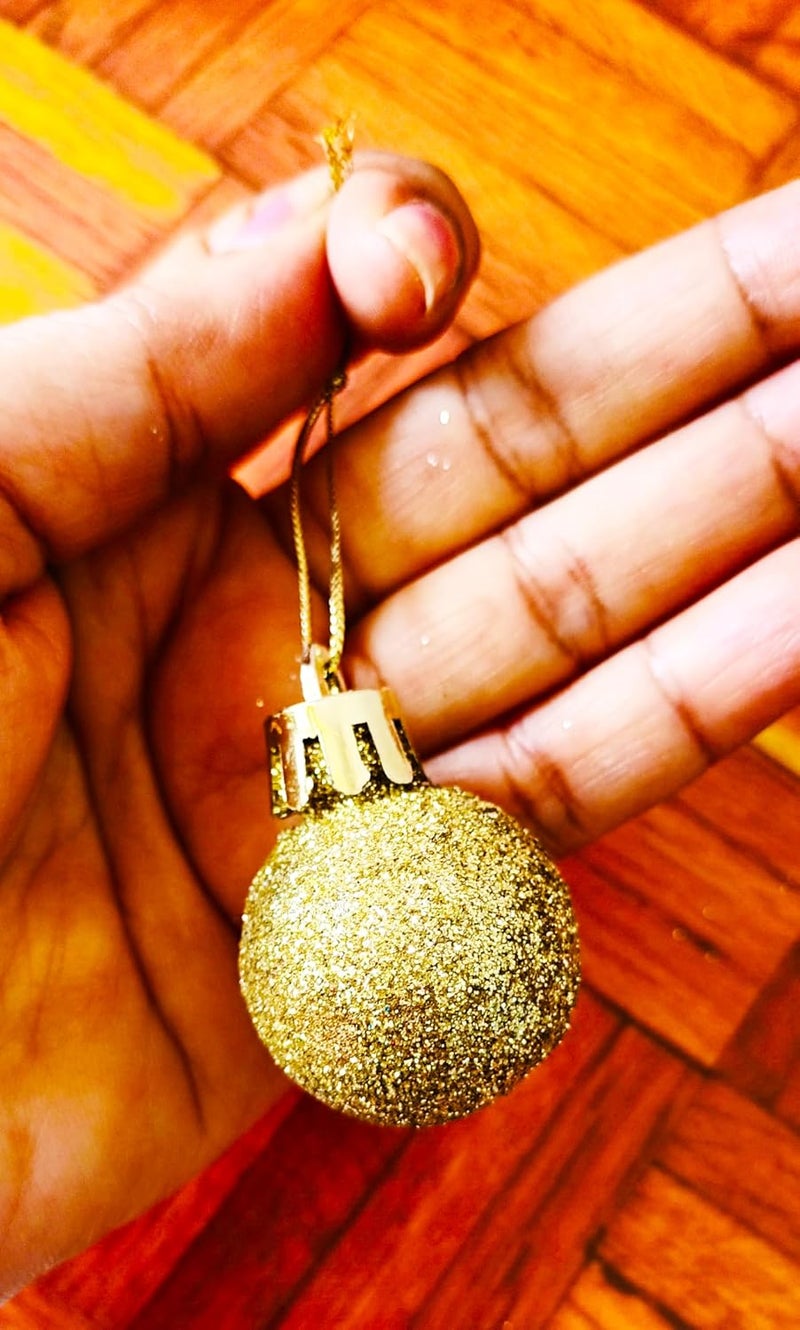 Elite Store Christmas Tree Ornaments Hanging Balls for Xmas DecorationParty FavourFestivalHome DecorLiving Room 30 Pieces Golden - Image 4