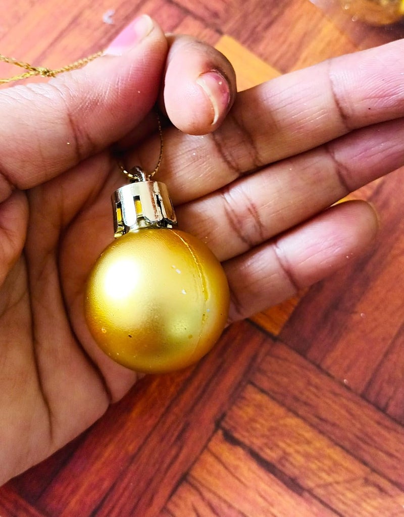 Elite Store Christmas Tree Ornaments Hanging Balls for Xmas DecorationParty FavourFestivalHome DecorLiving Room 30 Pieces Golden - Image 5