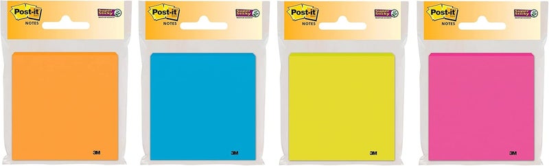 Post It Super Sticky Notes 3 x 3 in (76 x 76mm) 3365 | Rio Assorted colors | Extra Sticky Notes | For Note Taking, To Do Lists and Reminders | Clean Removal | Recyclable | 65 sheets/pad | 1 pad/pack - Image 1