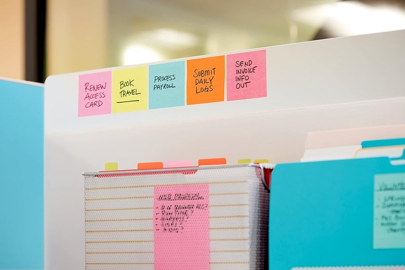 Post It Super Sticky Notes 3 x 3 in (76 x 76mm) 3365 | Rio Assorted colors | Extra Sticky Notes | For Note Taking, To Do Lists and Reminders | Clean Removal | Recyclable | 65 sheets/pad | 1 pad/pack - Image 3