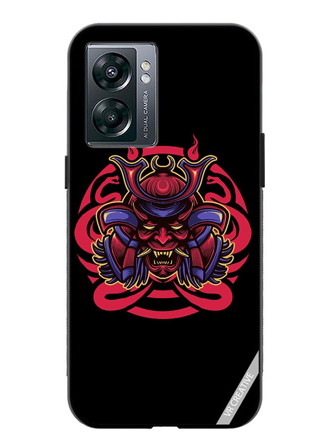 VR CREATIVE Protective Case Cover For OnePlus Nord N300 Japanesse Samurai Mask Design Multicolour - Image 1