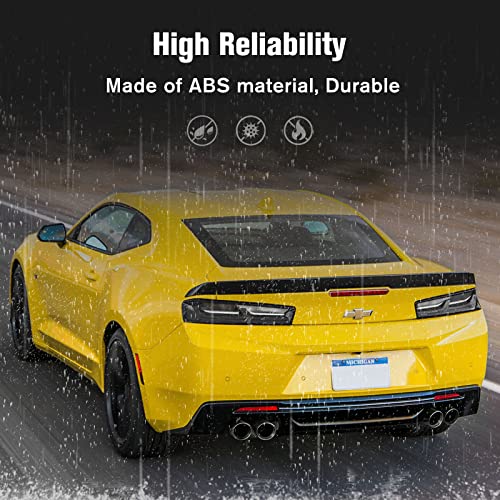 LitMiRaCle LED Smoked Tail Lights Compatible for Chevy Camaro 2016 2017 2018 With Turn Signal lights, Daytime Running Rear lamps Assembly Upgrade (Smoked Black) - Image 3