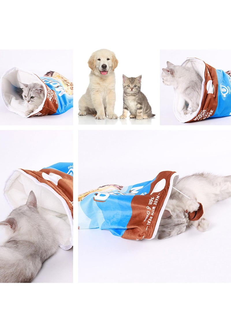 SYOSI Cat Sleeping Bag, 20 inches*16 inches Cute Cats Bed Large Pet Cave, Washable Self Warming Cat Bed Snuggle Sack Warm Indoor Cat Cave Bed Winter Pet Bed, for Puppy Rabbit Kitty - Image 4