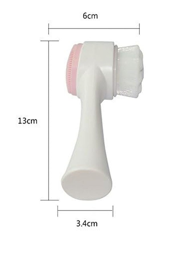 DEV STORE 2 in 1 Face Brush for Cleansing and Exfoliating - Facial Cleaning Brush with Soft Bamboo Fiber Bristles - Scrubber to Massage and Scrub Your Skin - Deep Pore Exfoliation, Wash Makeup, Massaging, Acne - Image 2