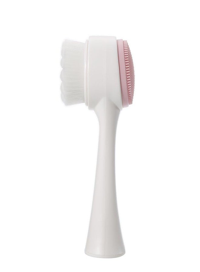 DEV STORE 2 in 1 Face Brush for Cleansing and Exfoliating - Facial Cleaning Brush with Soft Bamboo Fiber Bristles - Scrubber to Massage and Scrub Your Skin - Deep Pore Exfoliation, Wash Makeup, Massaging, Acne - Image 1