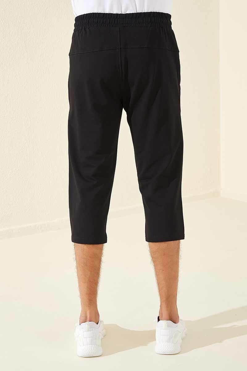Tommy Life Black Men's Front Pocket Detailed Standard Fit Classic Leg Capri-83092_1  - Image 5