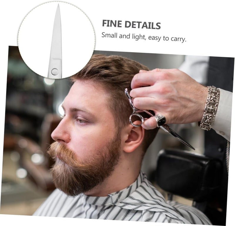 FOMIYES 6sets Beard Scissors with Comb Storage Bag Trimming Scissors for Facial Hair Nose Eyebrows Ear Hair Grooming - Image 3