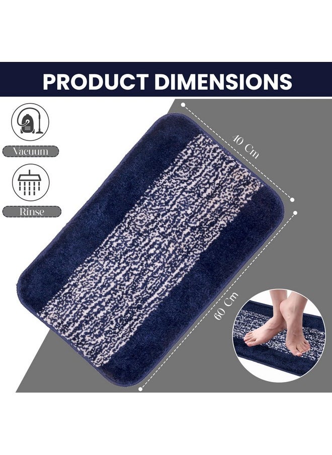 Zureni 40X60Cm Rectangle Doormat Anti Skid And Dirt Resistant Soft Microfiber Carpet Quick Dry Absorbent Indoor Outdoor Rug For Home Office Floor Entrance Kitchen Bathroom (1Pc, Blue)  - Image 3