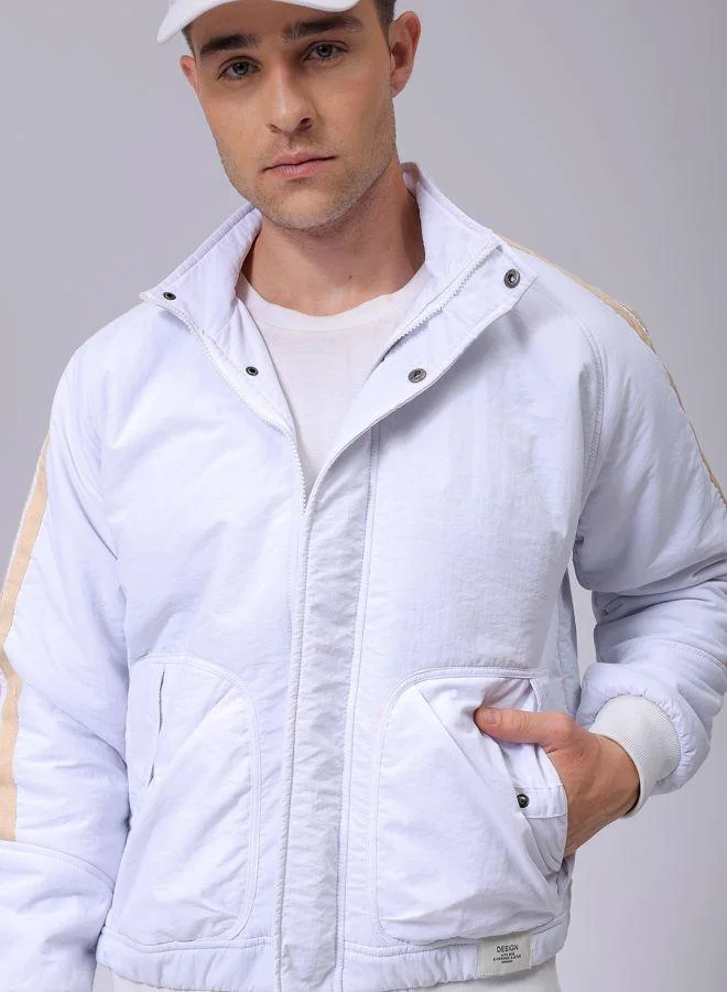 The Indian Garage Co Men Slim Fit Solid Puffer Jackets