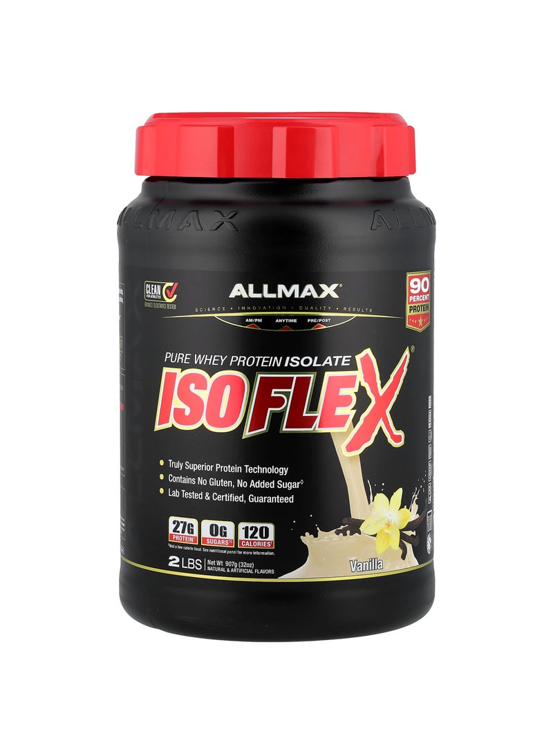 Allmax ISOFLEX, Pure Whey Protein Isolate, Vanilla, 2 lbs (907 g)