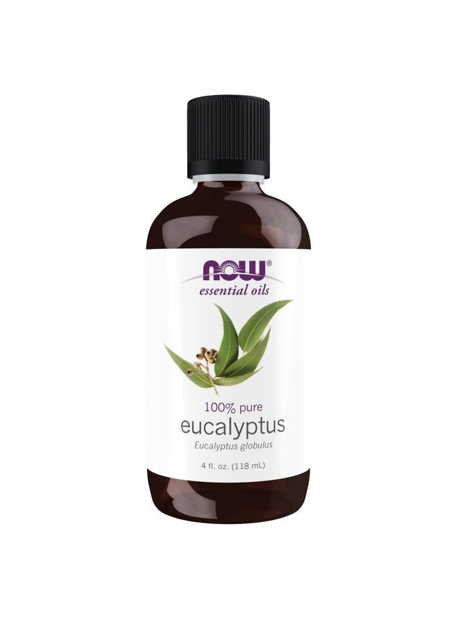 now NOW Essential Oils, Eucalyptus Oil, Clarifying Aromatherapy Scent, Steam Distilled, 100% Pure, Vegan, Child Resistant Cap, 4-Ounce - Image 1