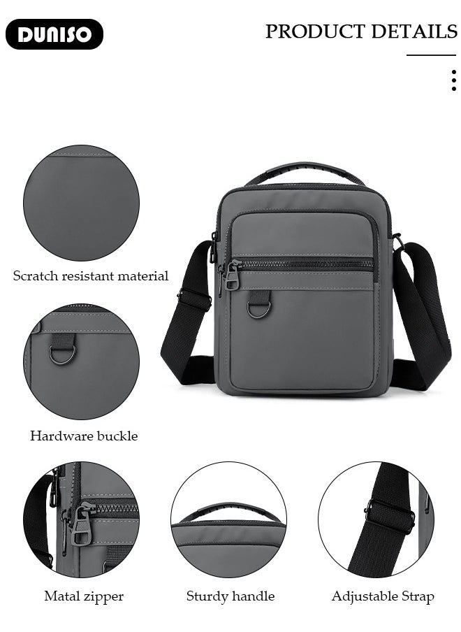 DUNISO Waterproof And Durable Messenger Bag For Men,Casual And Stylish Shoulder Crossbody Bag With Many Pocket For A Convenient Daily Life,Multipurpose And Large Capacity Shoulder Bag For Travel, Work,Sport  - Image 2