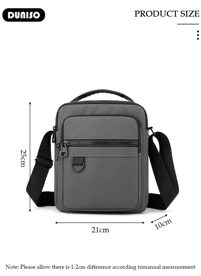 DUNISO Waterproof And Durable Messenger Bag For Men,Casual And Stylish Shoulder Crossbody Bag With Many Pocket For A Convenient Daily Life,Multipurpose And Large Capacity Shoulder Bag For Travel, Work,Sport  - Image 4