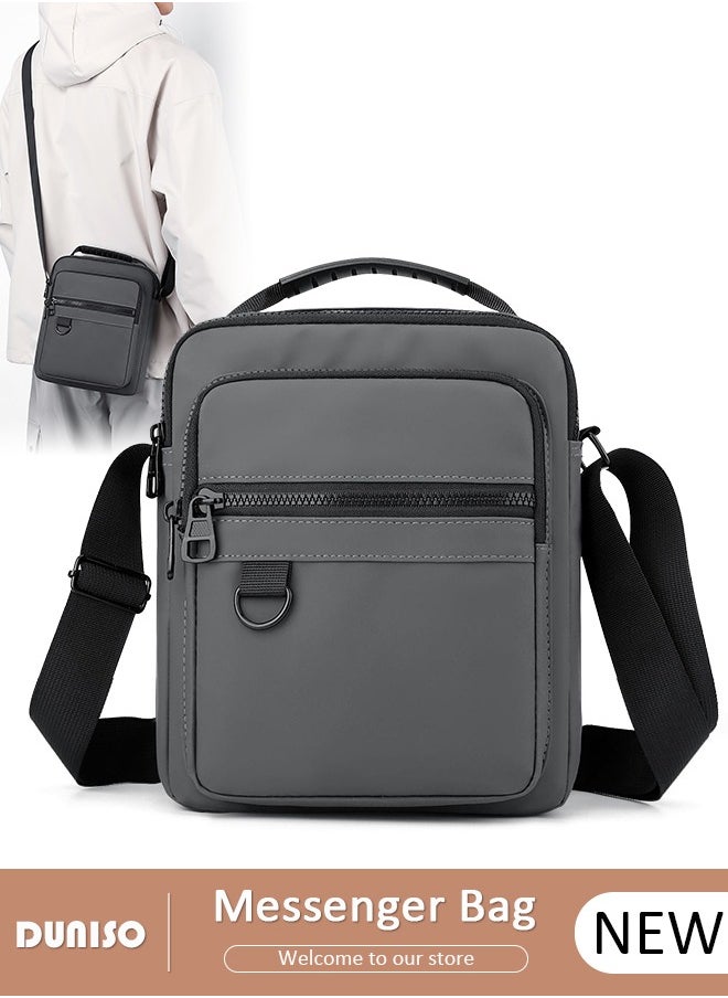 DUNISO Waterproof And Durable Messenger Bag For Men,Casual And Stylish Shoulder Crossbody Bag With Many Pocket For A Convenient Daily Life,Multipurpose And Large Capacity Shoulder Bag For Travel, Work,Sport  - Image 1
