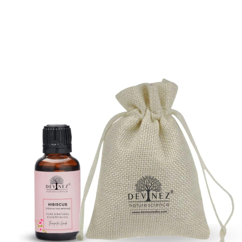 Devinez Hibiscus Essential Oil 30ml Gudhal ka Tail 100 Pure Natural Undiluted in Glass Bottle for Hair Skin Care - Image 1
