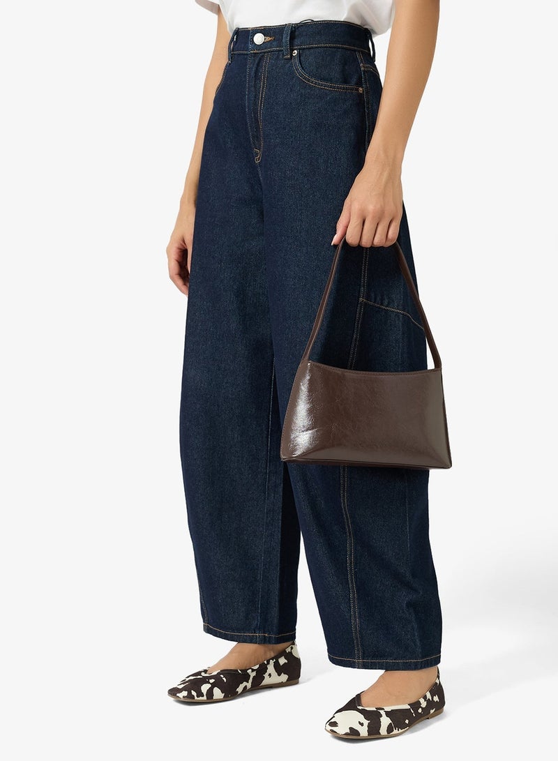 GLAMOROUS Minimal Patent Shoulder Bag - Image 1