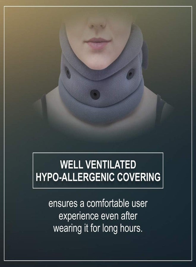 BPL Medical Technologies OrthoCare Soft Cervical Collar for Neck Support & Pain Relief | for Post-Surgery, Injury & Arthritis | Soft Comfortable & Durable for Men & Women - Grey - M - Image 5