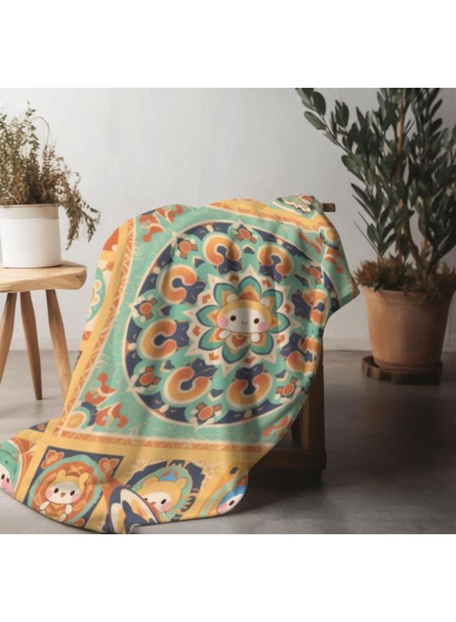 عام بطانية رقيقة من الفانيلا الكرتونية للأطفال والرضع (دافئة ومريحة، ومناسبة للنوم والألعاب) 70 سم * 100 سم - Image 5