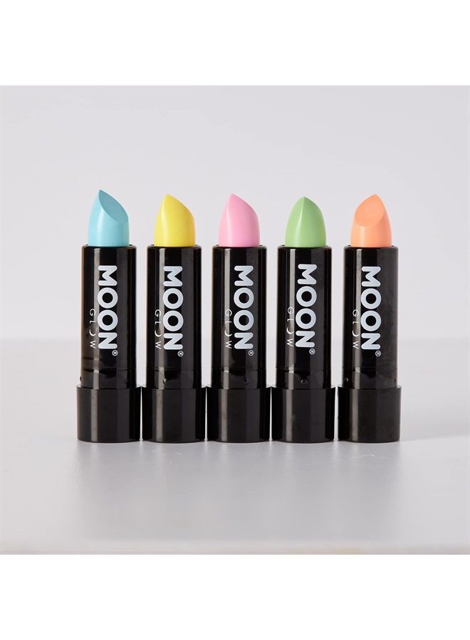 Moon Glow Blacklight Neon UV Lipstick 0.16oz Pastel Set of 5 colors – Glows brightly under Blacklights/UV Lighting! - Image 2