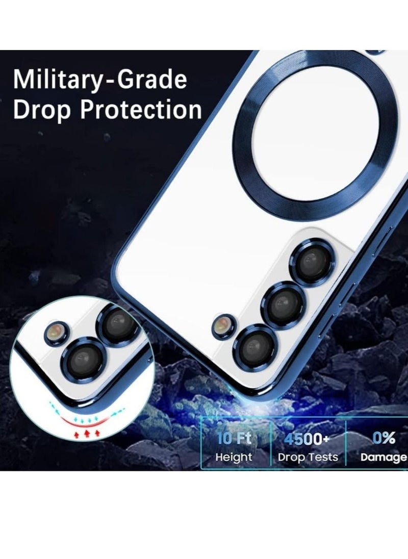 راكسوم حالة واضحة مغناطيسية لحالة Samsmagnetic Clear لـ Samsung Galaxy S23 Plus مع حامي عدسة الكاميرا Magsafe المتوافقة مع TPU TPU مضادة للصدمات مضاد للخلع Caseung Galaxy S23 مع C - Image 4