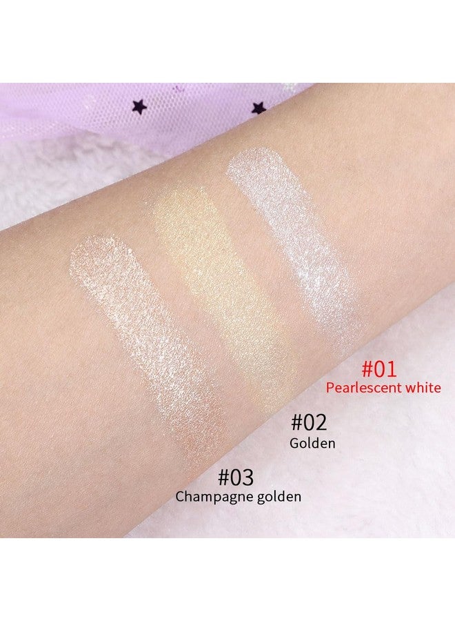 evpct Pearl White Silver Face Highlighter Makeup, White Shimmer Glitter Diamond Sparkly Highlighters Makeup Eyeshadow Palette Powder for Face Body Cheek Skin, inner corner Eye Highlighter Makeup 01 - Image 5