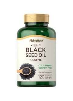 Piping Rock Black Seed Oil 1000Mg  120 Softgel Capsules  Cold Pressed Virgin  Solvent Free Nongmo Gluten Free Supplement  - Image 1