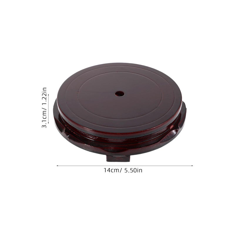 Solid Wood Display Stand For Flowerpots Teapots And Vases Home Office Accent Tray - Image 3