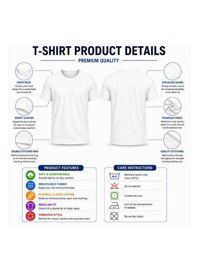 Nenoush Adult Men's Classic Round Neck Short Sleeve Combo T-Shirt-Comfortable And Soft Cotton Tshirt For Men-Ideal For Casual Outfits - Image 5