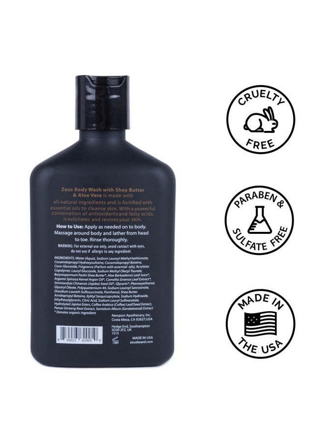Zeus Body Wash With Shea Butter & Aloe Vera For Men All Natural With Essential Oils Invigorating Skin Reviving Body Cleansing Shower Wash Made In Usa (12 Oz) - Image 2