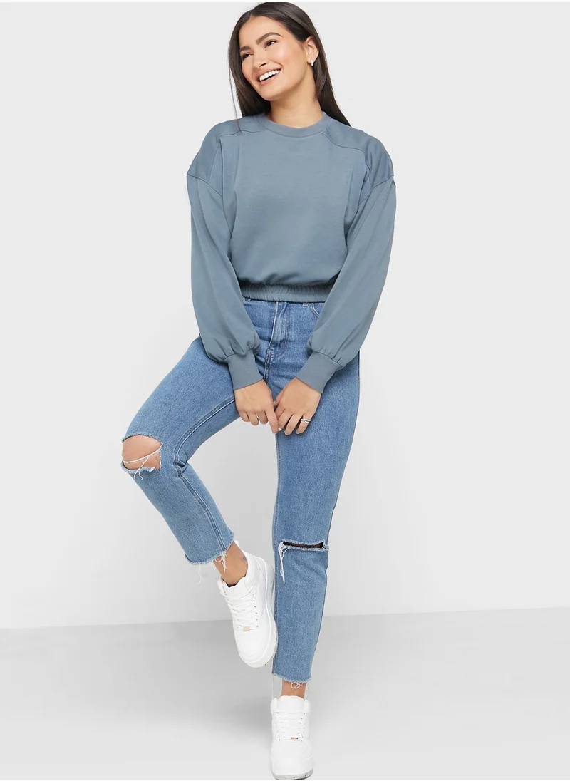 ONLY Round Neck Knitted Sweatshirt