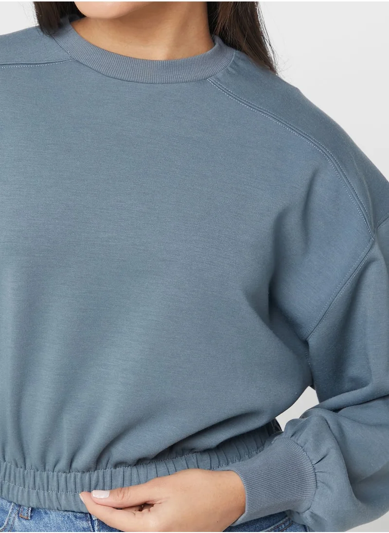 ONLY Round Neck Knitted Sweatshirt