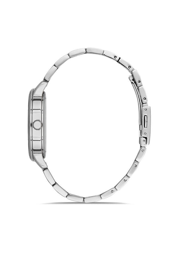 DANIEL KLEIN ساعة دانييل كلاين النسائية ذات الميناء الفضي الدائرية من الستانلس ستيل DK.1.13259-5 - Image 2