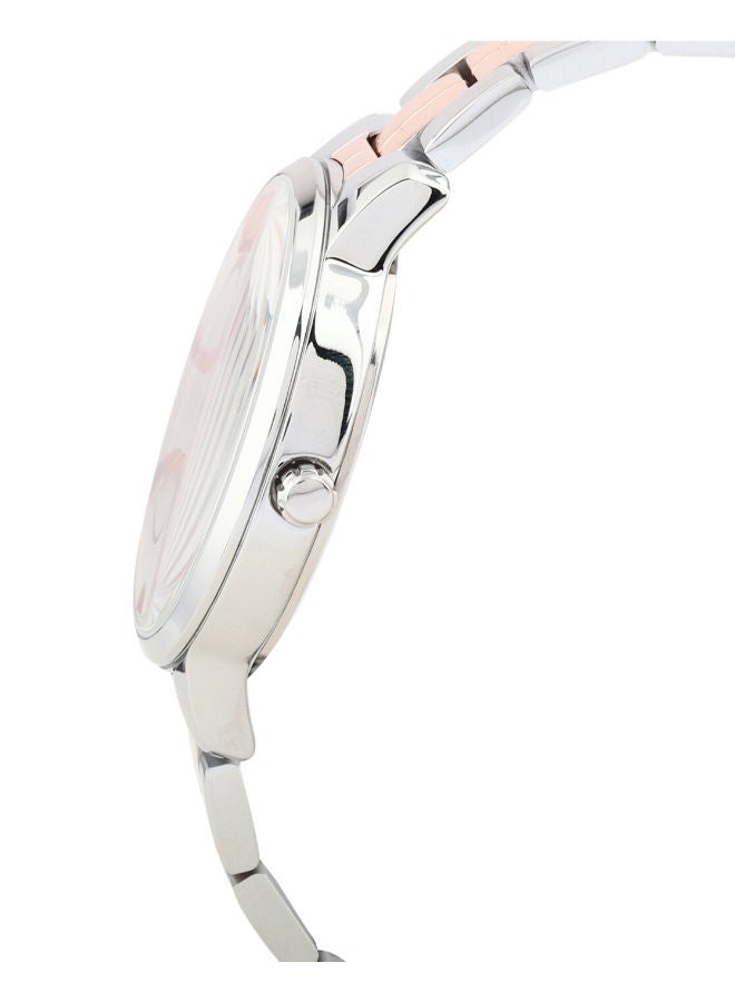 DANIEL KLEIN ساعة دانييل كلاين النسائية ذات الميناء الفضي الدائرية من الستانلس ستيل DK.1.13259-5 - Image 4