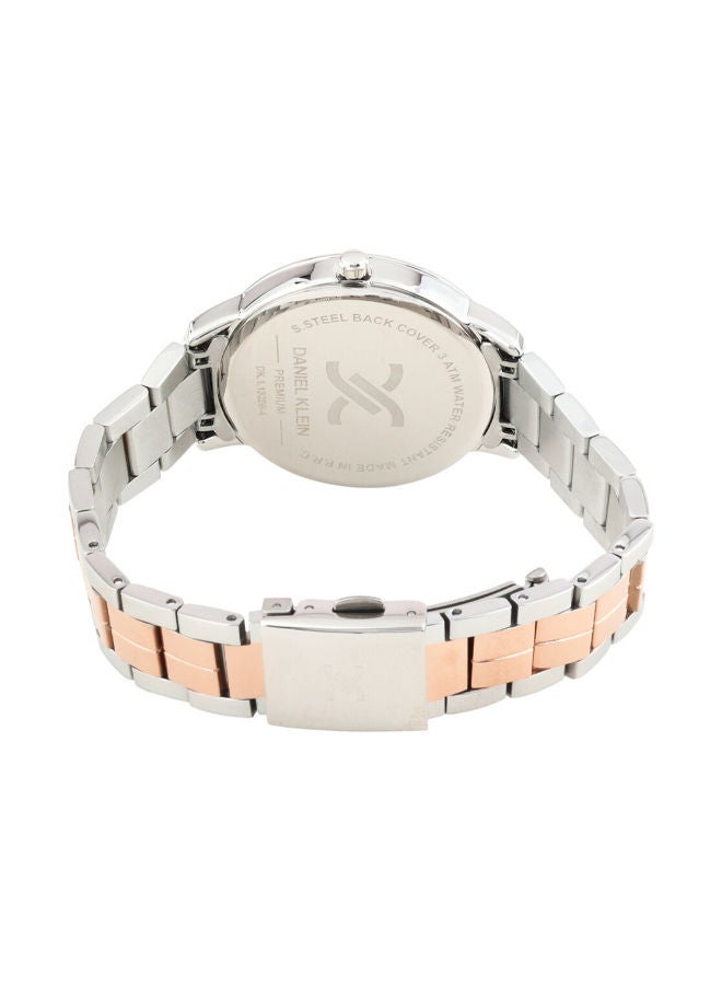 DANIEL KLEIN ساعة دانييل كلاين النسائية ذات الميناء الفضي الدائرية من الستانلس ستيل DK.1.13259-5 - Image 3