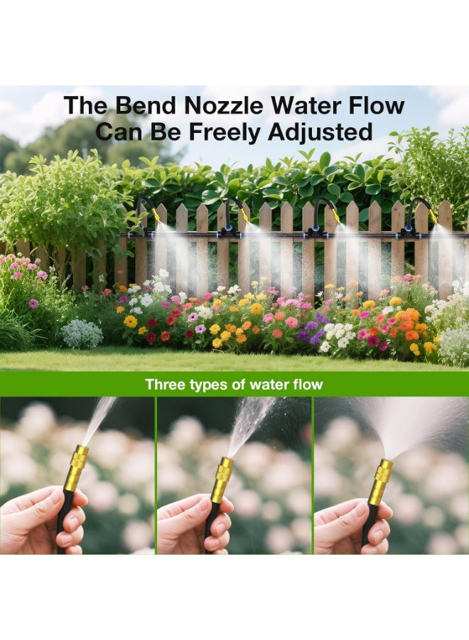 30m (100ft) 1/4" Drip Irrigation System, 2026-Upgraded Garden Watering Kit with 16 Adjustable Copper Nozzles, Automatic Misting Sprinkler System for Outdoor Garden, Lawn & Greenhouse (6mm Tubing) - Image 4