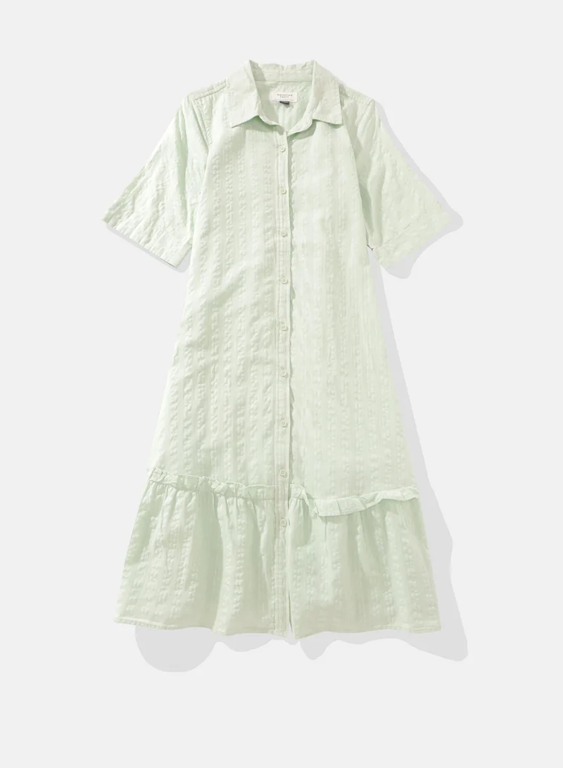 امريكان ايجل Mint Ruffled Midi Dress