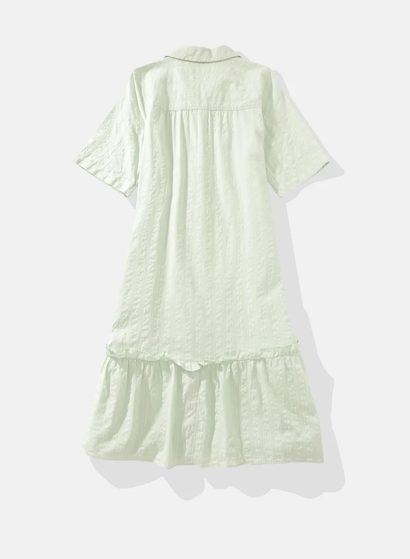 امريكان ايجل Mint Ruffled Midi Dress