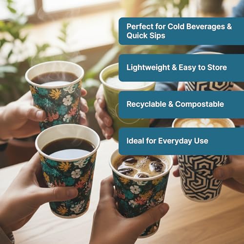KAAGAT® 150 ml, 100 Count Disposable Paper Cups, Multicolor Eco-Friendly Drinking Cups for Wedding, Party, Picnic, Travel | Ideal for Tea, Coffee, Juice & Water, Use & Throw Party Glasses - Image 4