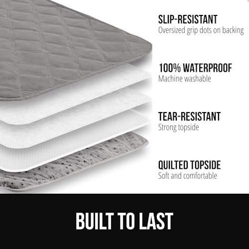 GORILLA GRIP Waterproof Dog Blanket Leakproof Couch Cover for Dogs Silicone Grip Backing Protects Sofa Sectional Bed Crate Car RV TearResistant Washable Senior Pet Blanket 30x70 Charcoal - Image 3