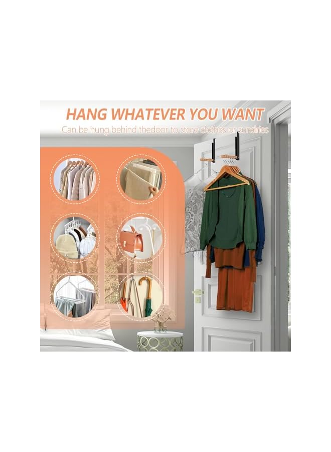 promass Over Door Hooks, 1PCS Hanger Black Foldable Over Door Drying Door Hooks Bedrooms Coat Hanger Hooks for Hanging Clothes Towels Coats Backpack Hat Over Door Coat Rack - Image 5