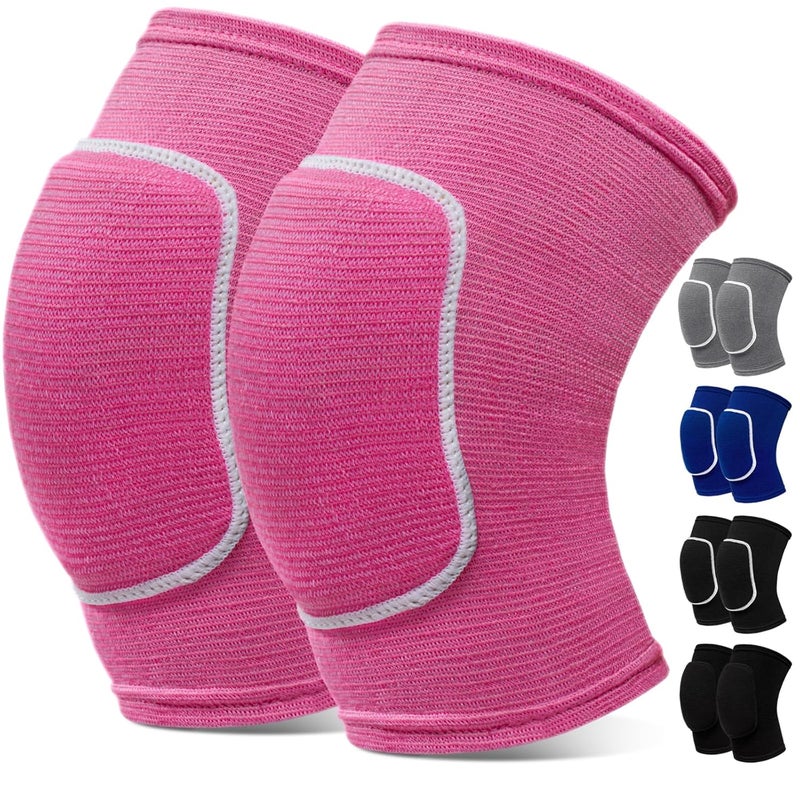 RYBTB Volleyball Knee Pads,Knee Pads for Women,Men,Kids,Girls,Knee Brace for Basketball Volleyball Football Dance Yoga Tennis Running Cycling Workout Climbing (Pink, Small) - Image 1