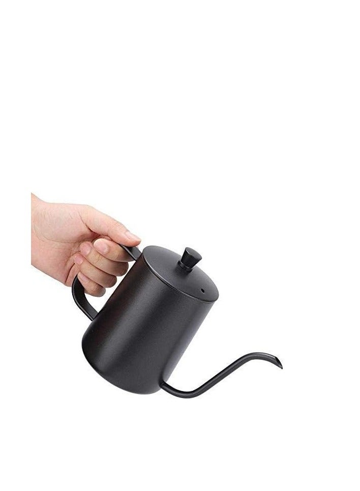 350ml 600ml Drip Kettle Coffee Tea Pot Non-stick Coating Food Grade Stainless Steel Drip Kettle Swan Neck Thin Mouth - Image 2