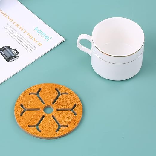MAMADEV ENTERPRISE MAMADEV ENTERPRISE Insulation Mat Wood Insulation Mat Heat Resistant Trivet Mat (Pack of-9)  - Image 4