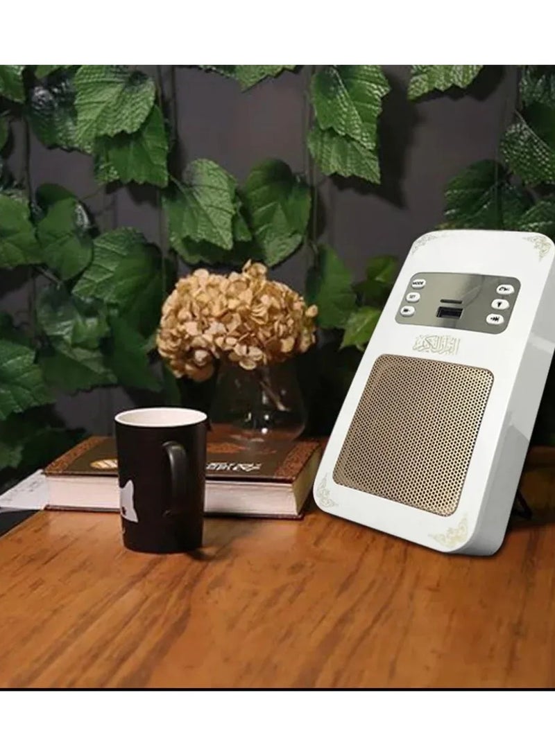مكبر صوت جداري للقرآن الكريم، مكبر صوت بقابس القرآن الكريم لتعلم القرآن الكريم MP3 تشغيل صوتي لاسلكي بلوتوث هدية للمسلمين، مكبر صوت ذكي للقرآن الكريم مع جهاز تحكم عن بعد بلوتوث/راديو/USB وSD