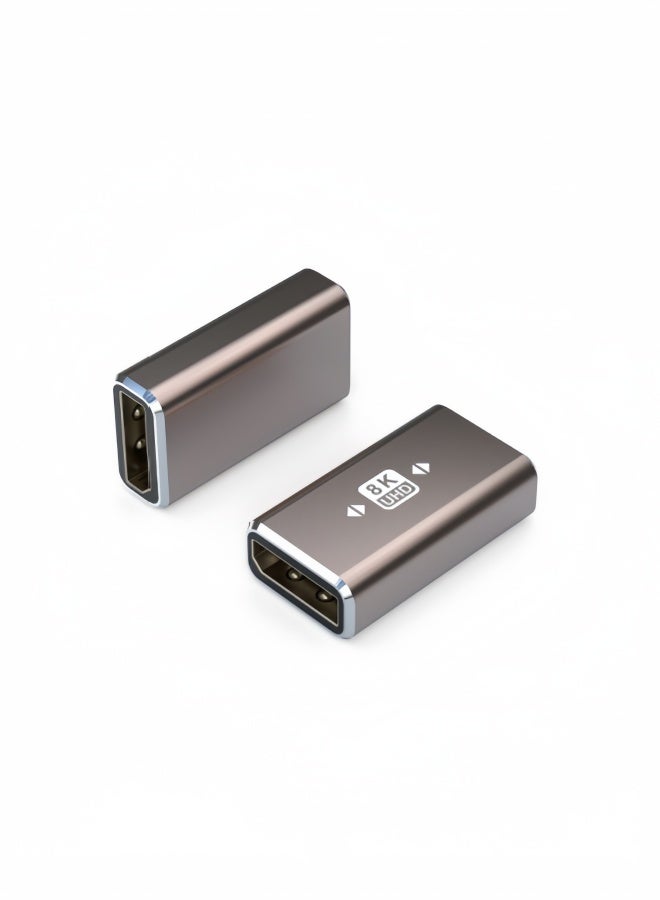 الصفحة الرئيسية محول Displayport Coupler (عبوة من 2 قطعة)، غلاف من السبائك المعدنية 8K UHD HDR Displayport (DP) 1.4 أنثى إلى أنثى محول تمديد ذكر، متوافق مع الإصدارات السابقة 1.3 1.2 1.1 - Image 5