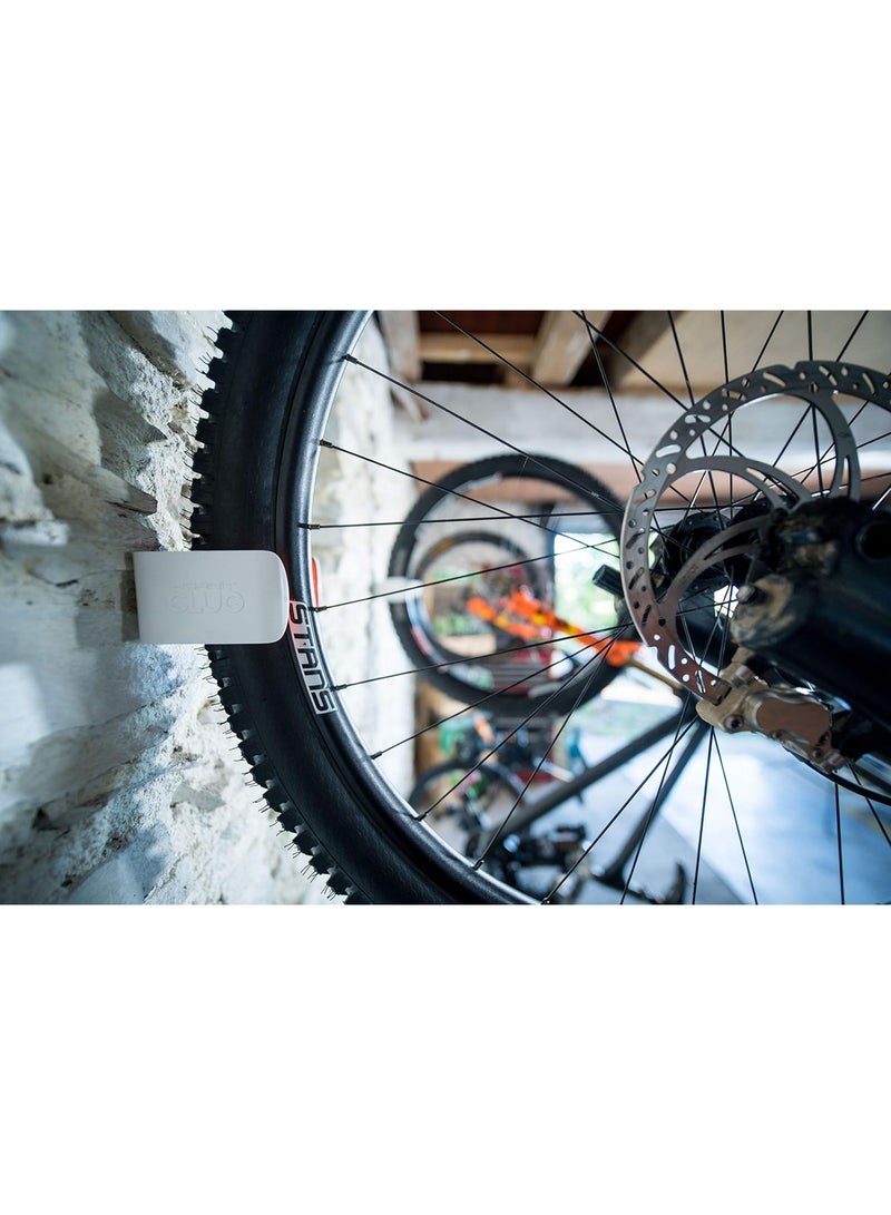 Hornit CLUG Bike Clip Storage Rack & Mount System - Worldâ€™s Smallest Bike Rack for Indoor/Outdoor Bike Storage - Won't Damage Rims, Tires - Roadie Fits Tires 1" - 1.25" / 23-32mm - White/Black - Image 2
