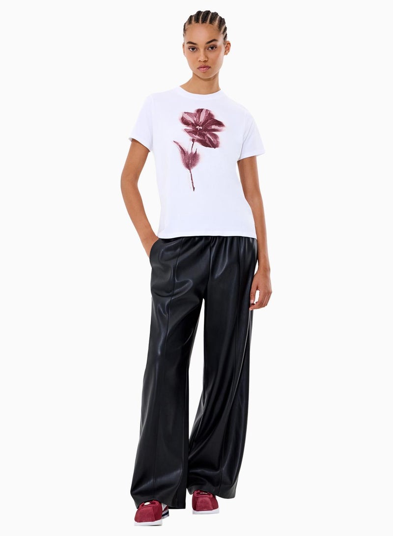 French Connection Blurred Floral Printed T-Shirt - Image 1