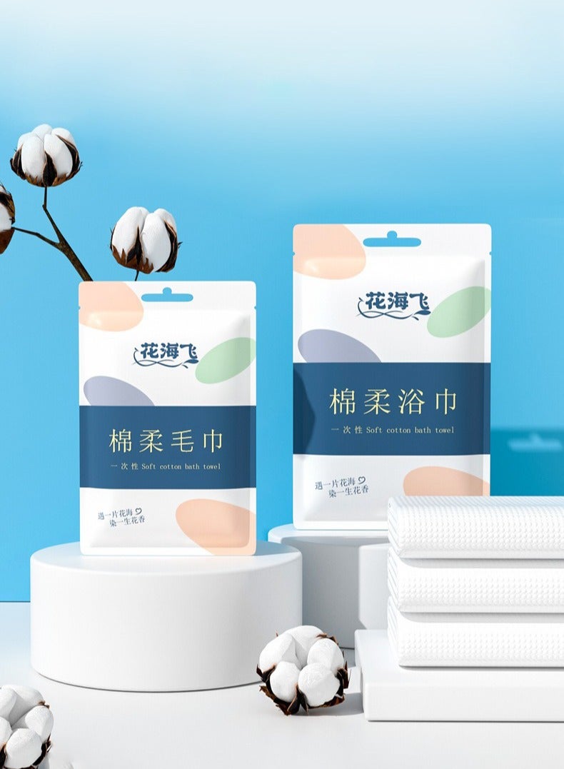 10 sets of Disposable Bath Towels big size  and face Towel  Essentials for Travel and carry - Image 2