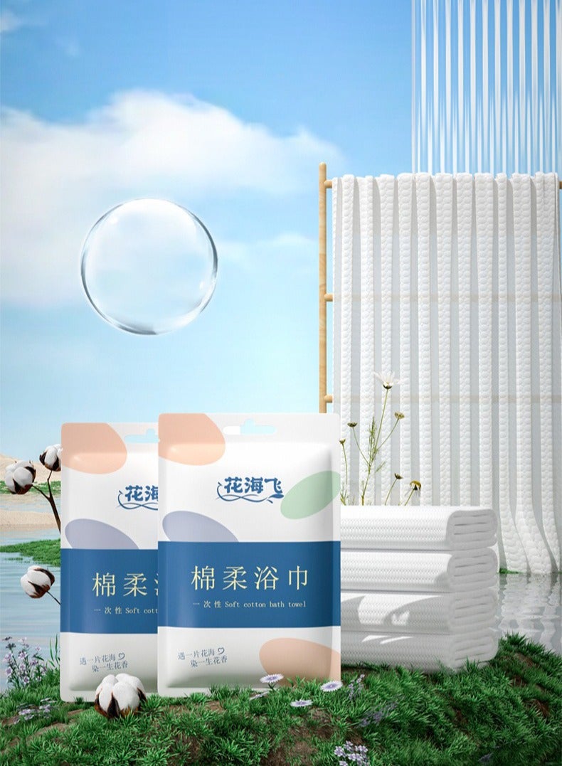 10 sets of Disposable Bath Towels big size  and face Towel  Essentials for Travel and carry - Image 4